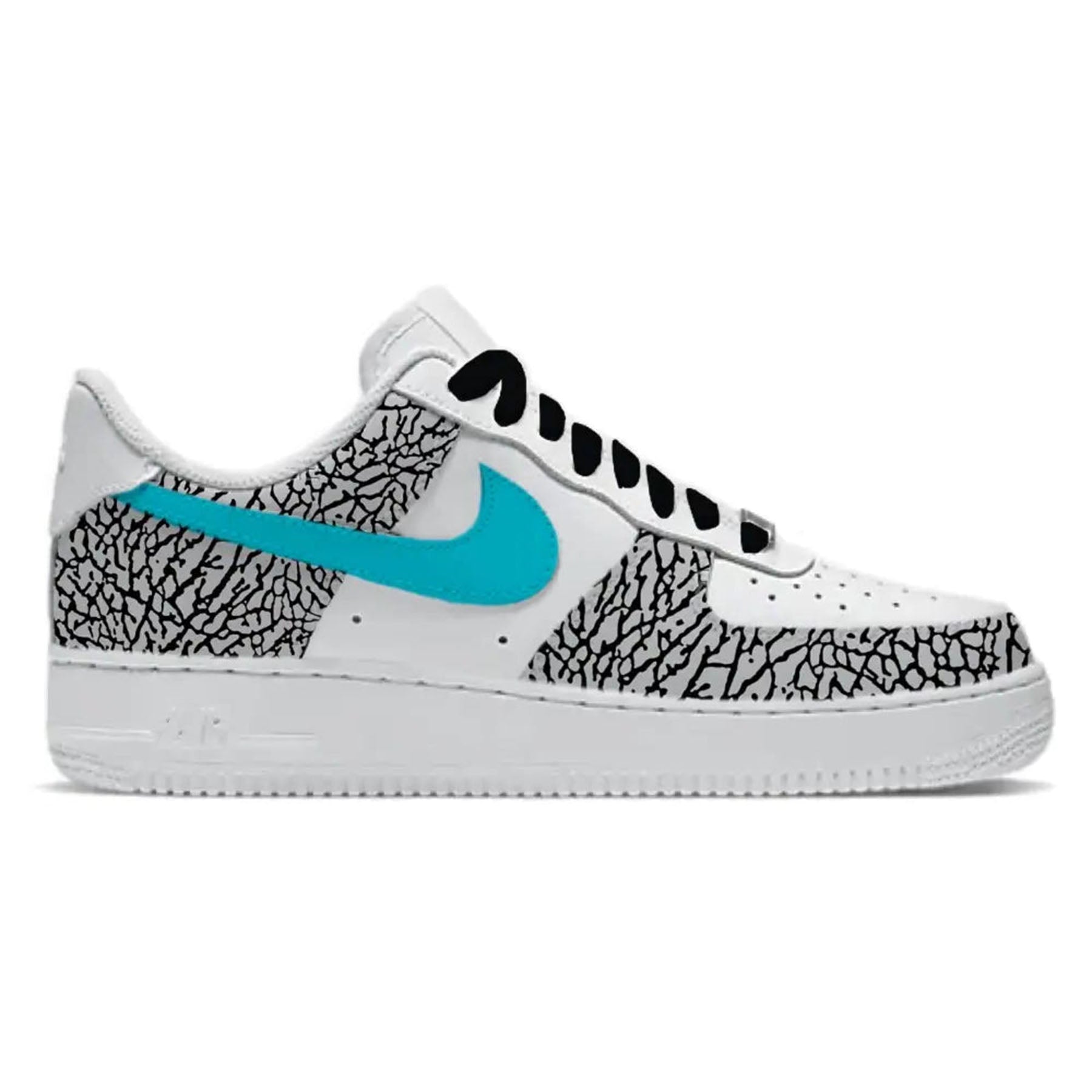 Teal Elephant Nike Air Force 1 Low | Stadium Custom Kicks