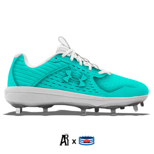 "Teal Glow" Under Armour Yard MT Cleats
