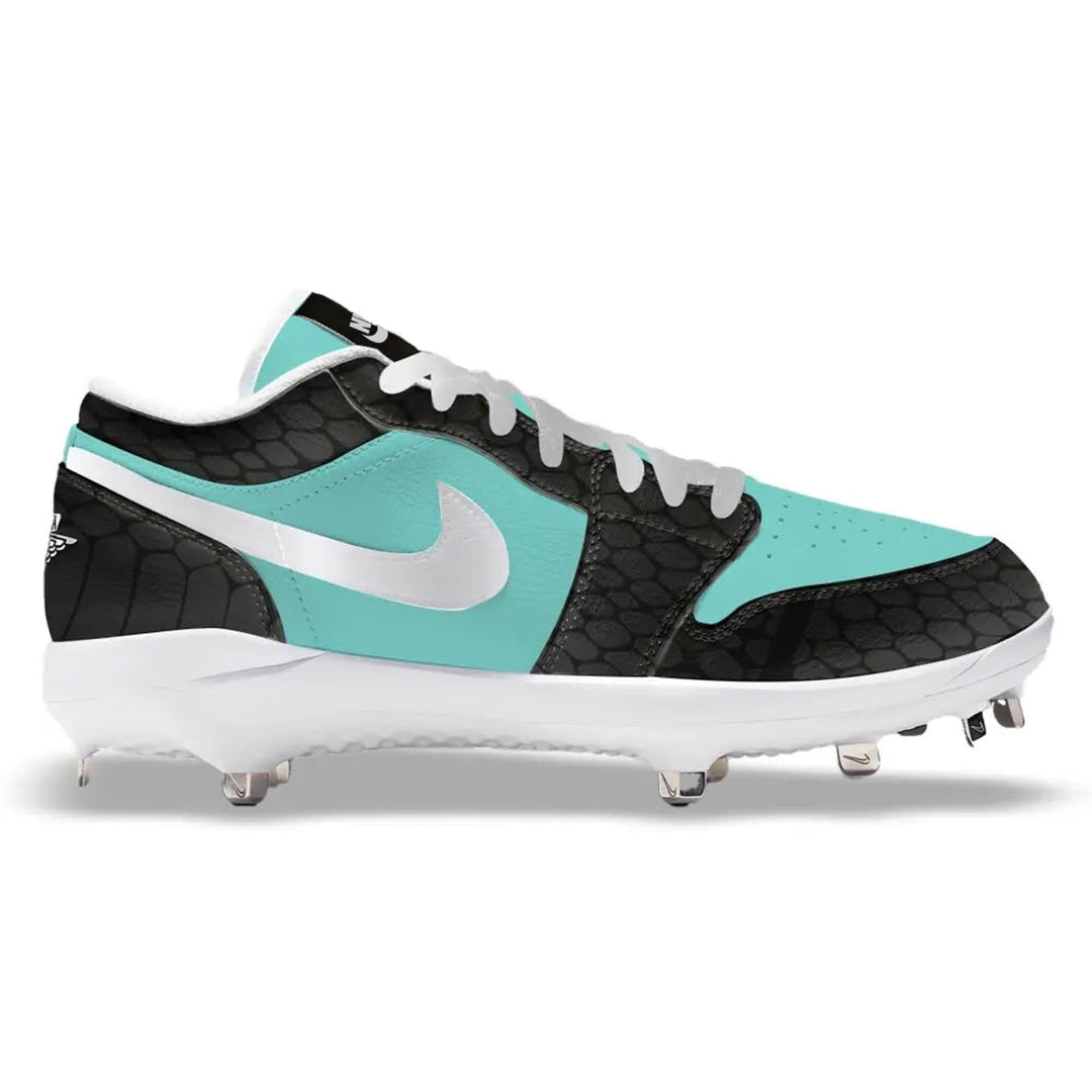 ’Turquoise’ Jordan 1 Retro Cleats - Cleats