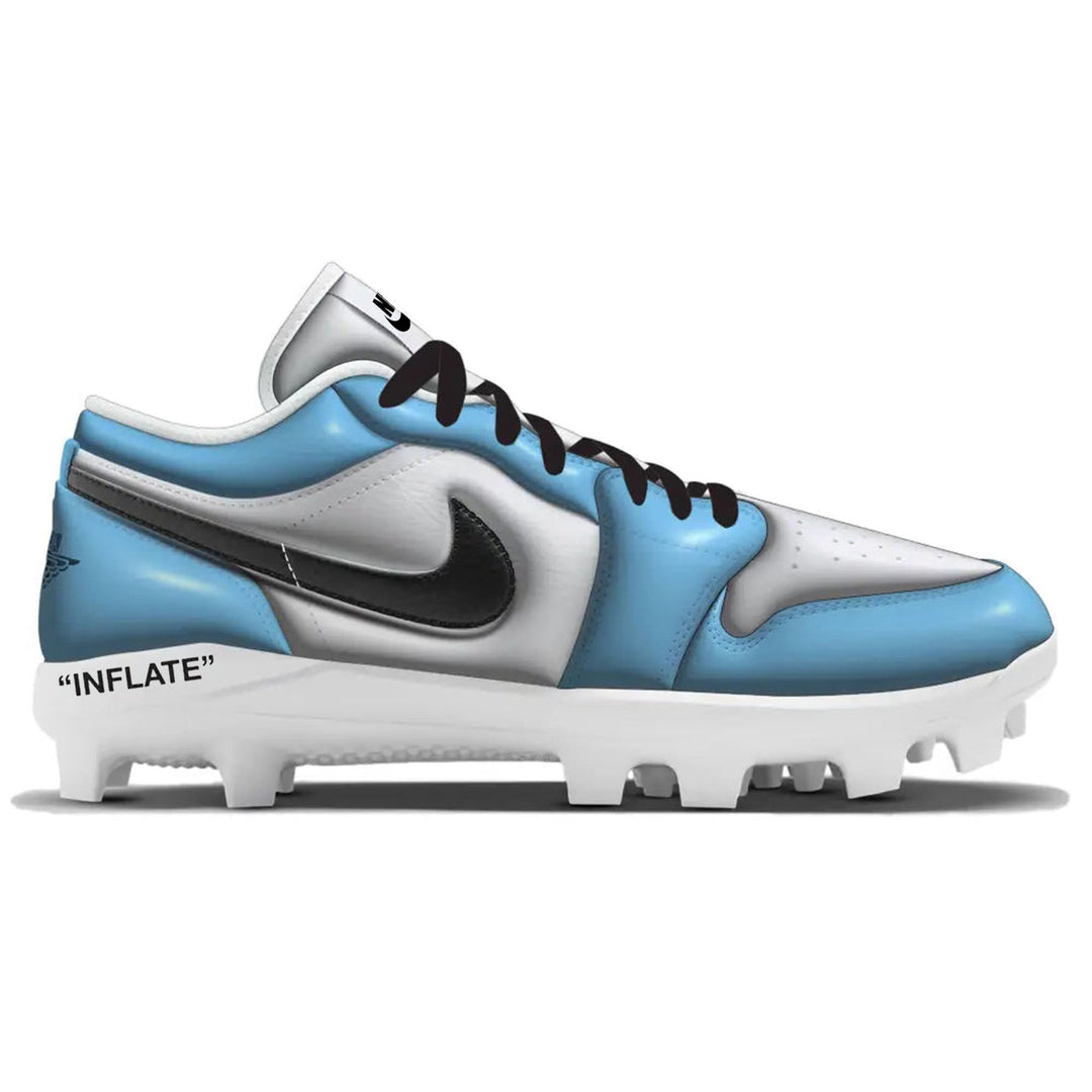 ’University Blue INFLATE’ Jordan 1 Retro Cleats - Cleats
