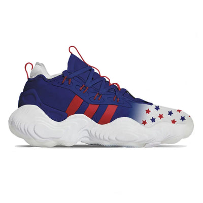 Patriotic Adidas Trae Young 3 Basketball Shoe with USA flag design