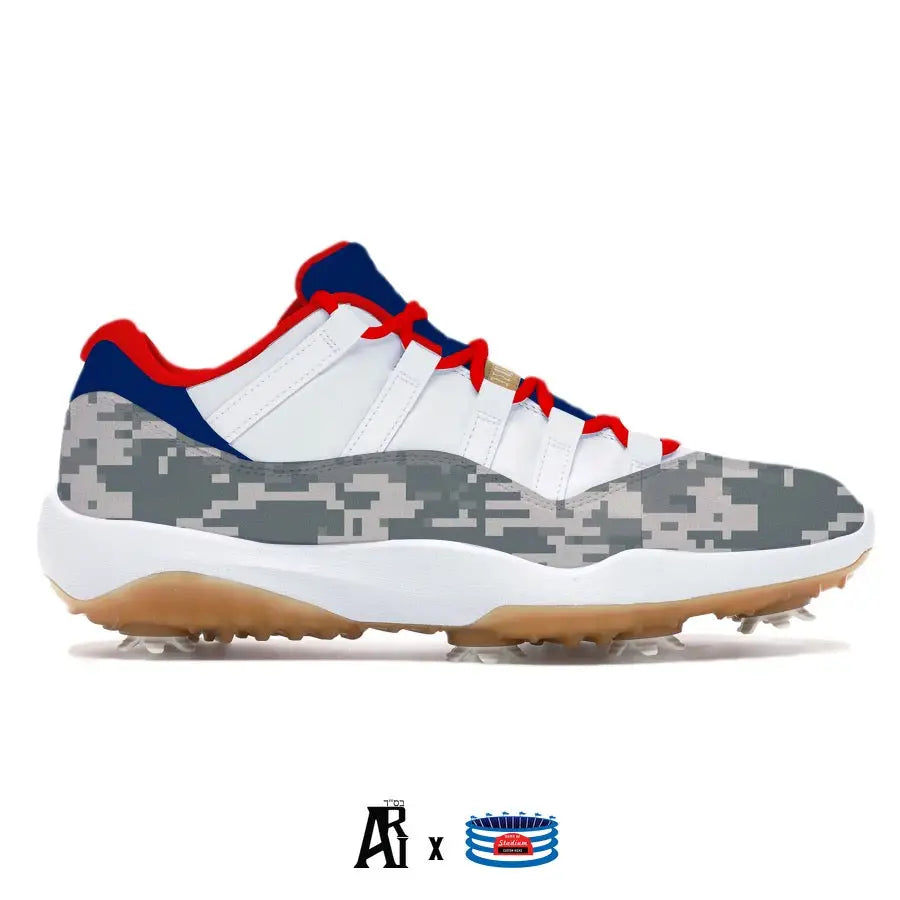 Camouflage golf shoe from USA Camo Jordan 11 Retro Low Golf Shoes collection