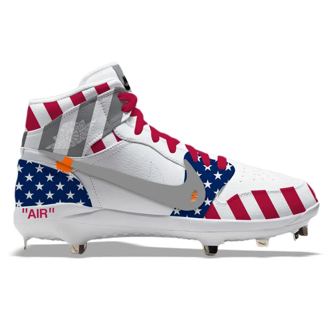 ’USA OW’ Jordan 1 Retro Cleats - Cleats