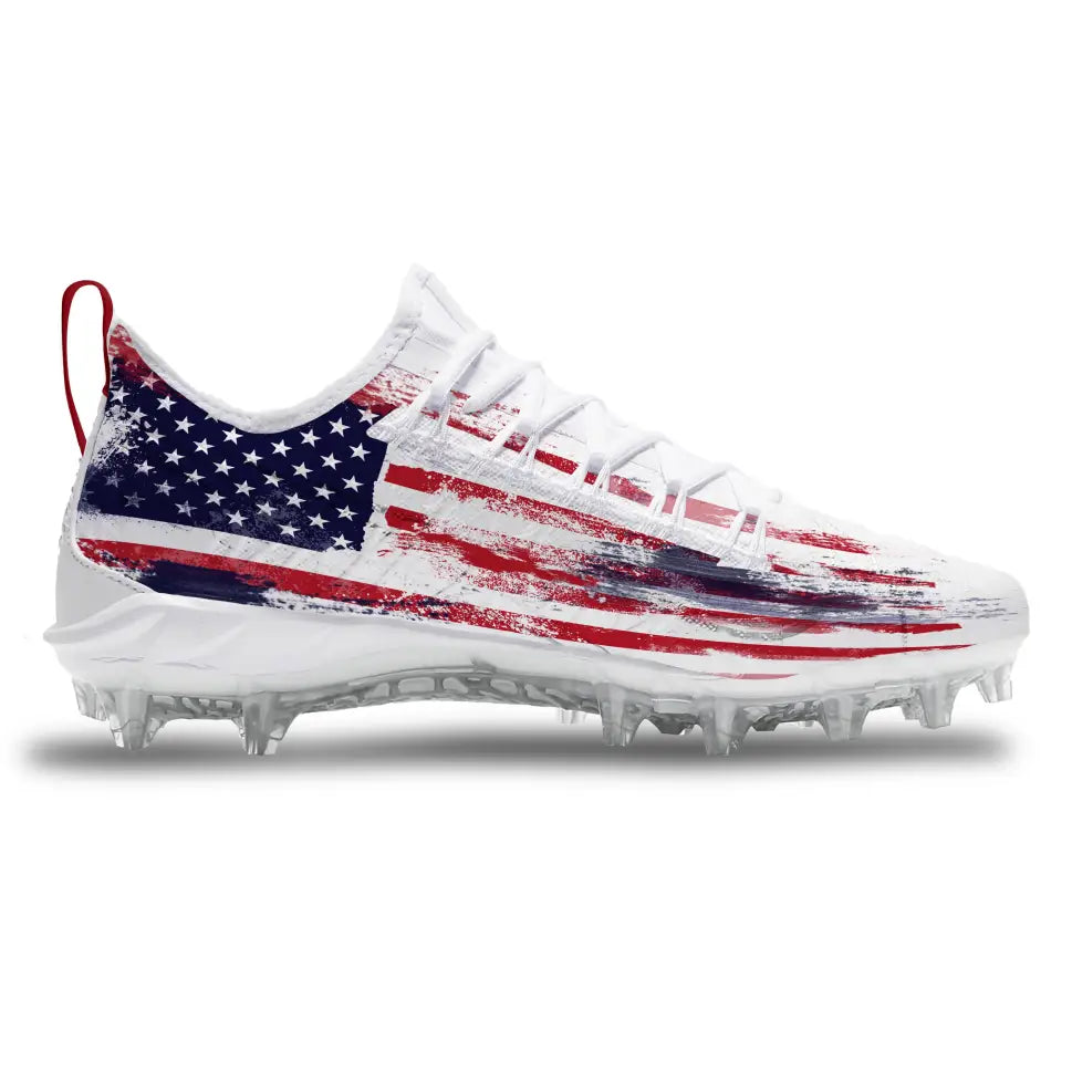 American flag-themed Nike Alpha Huarache 7 Pro LAX Cleats for athletes
