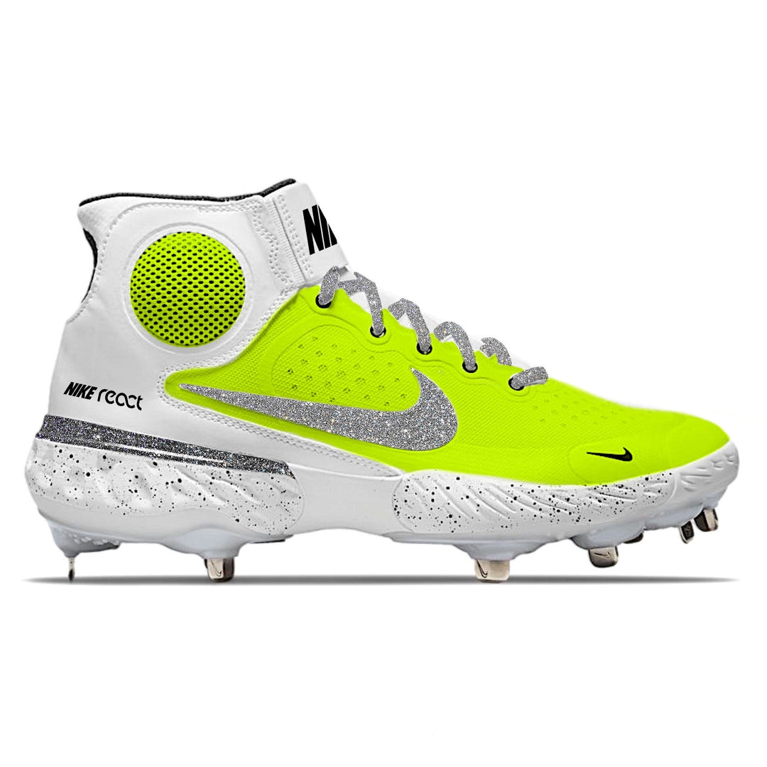 ’Volt’ Nike Alpha Huarache Elite 3 Mid Cleats - Cleats