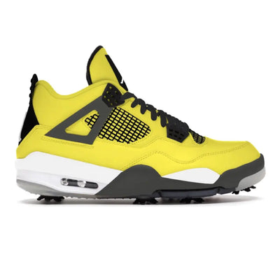 ’Yellow’ Jordan 4 Retro Golf Shoes - Cleats