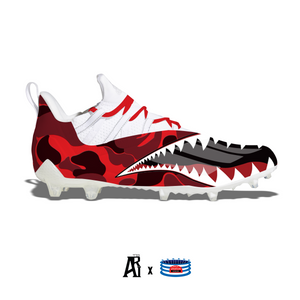 "Red Shark Camo" Adidas Adizero 11.0 Football Cleats
