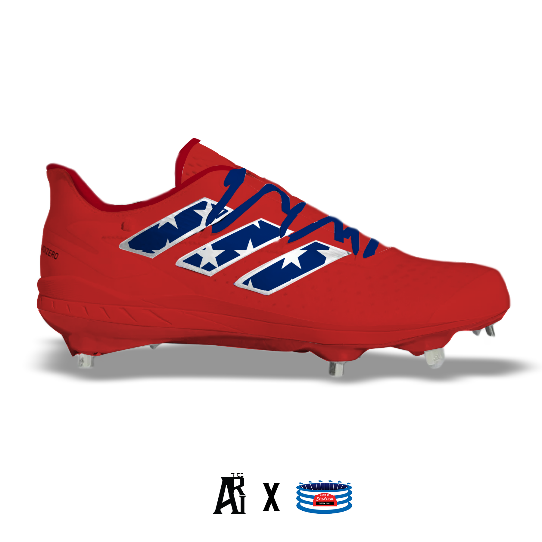 USA Stars" Adidas Adizero Afterburner 8 Cleats – Custom Kicks