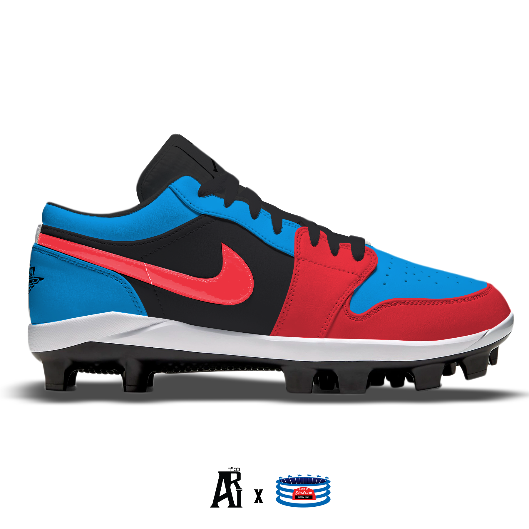 Miami Jordan 1 TD Cleats – Stadium Custom Kicks