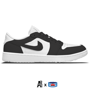 Zapatos de golf Jordan 1 "negro y blanco"