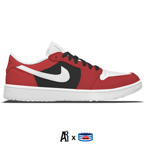 Zapatos de golf Jordan 1 "rojo y negro"