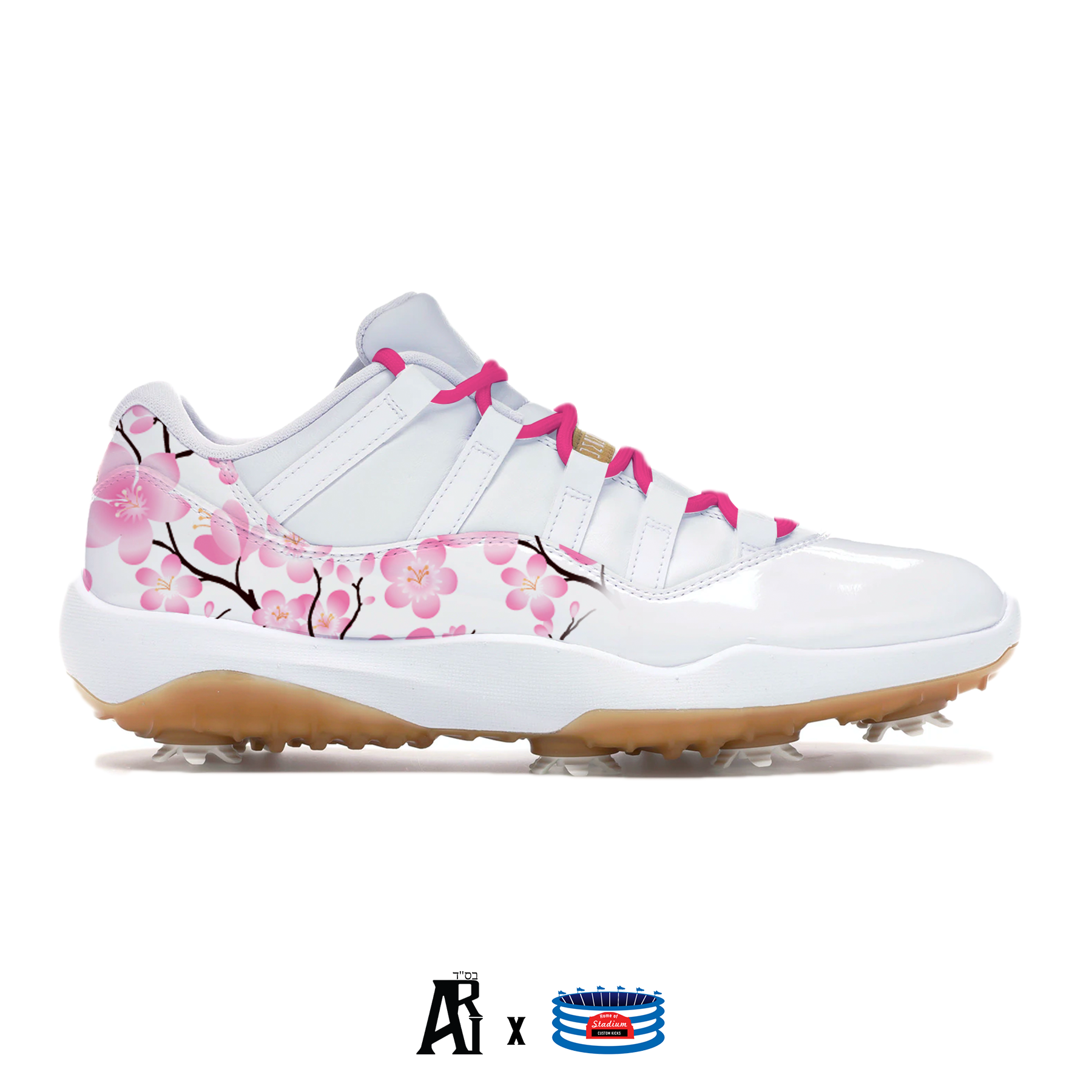 Sovereign medlem kombination Cherry Blossom" Jordan 11 Retro Low Golf Shoes – Stadium Custom Kicks
