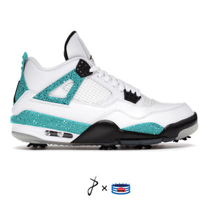 "Aqua Cement" Jordan 4 Retro Golf Shoes