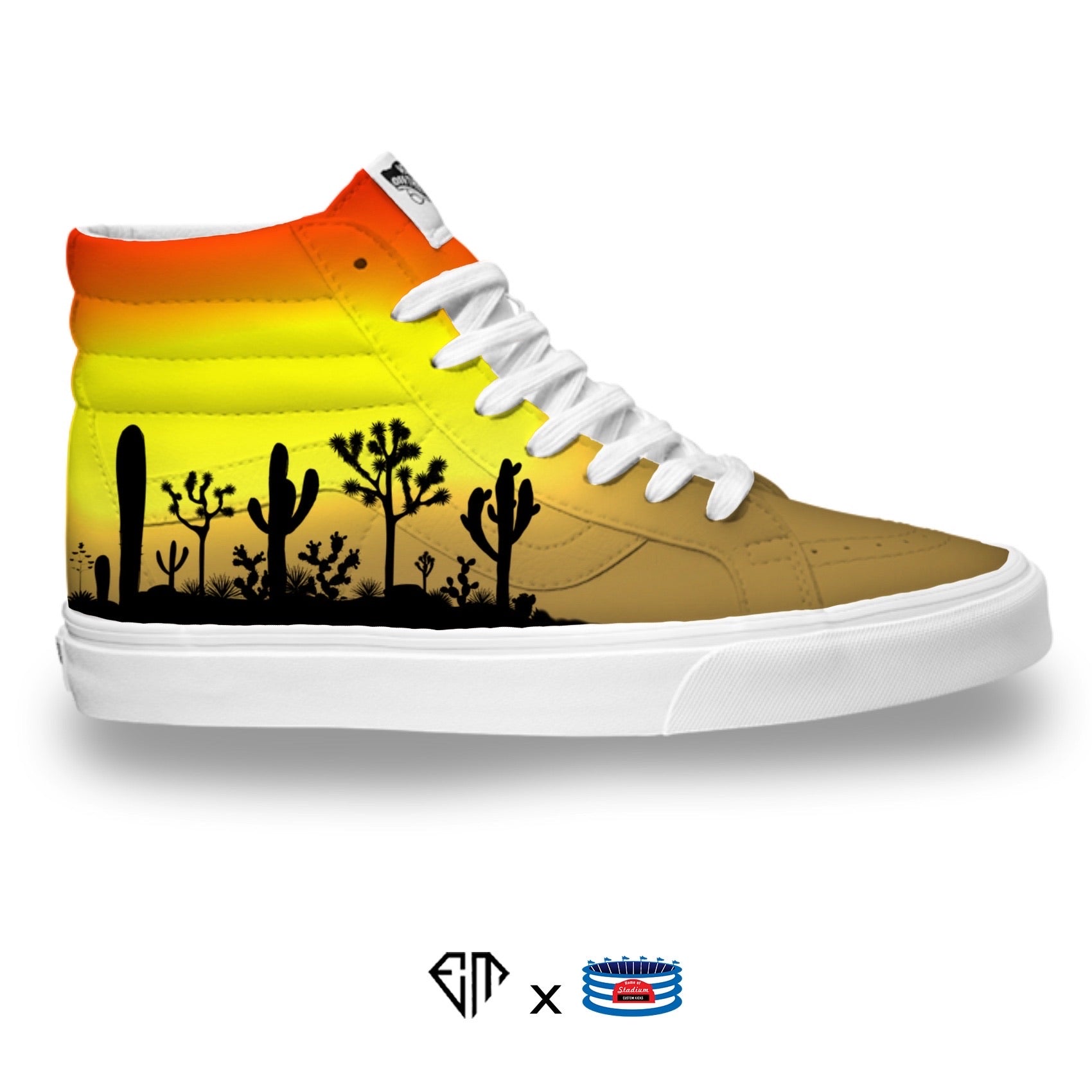 Desert Vans Canvas Sk8-Hi Shoes – Stadium Custom Kicks
