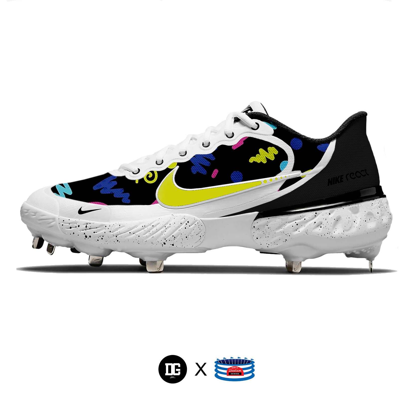 Poker Nike Alpha Huarache Elite 3 Low Cleats – Stadium Custom Kicks