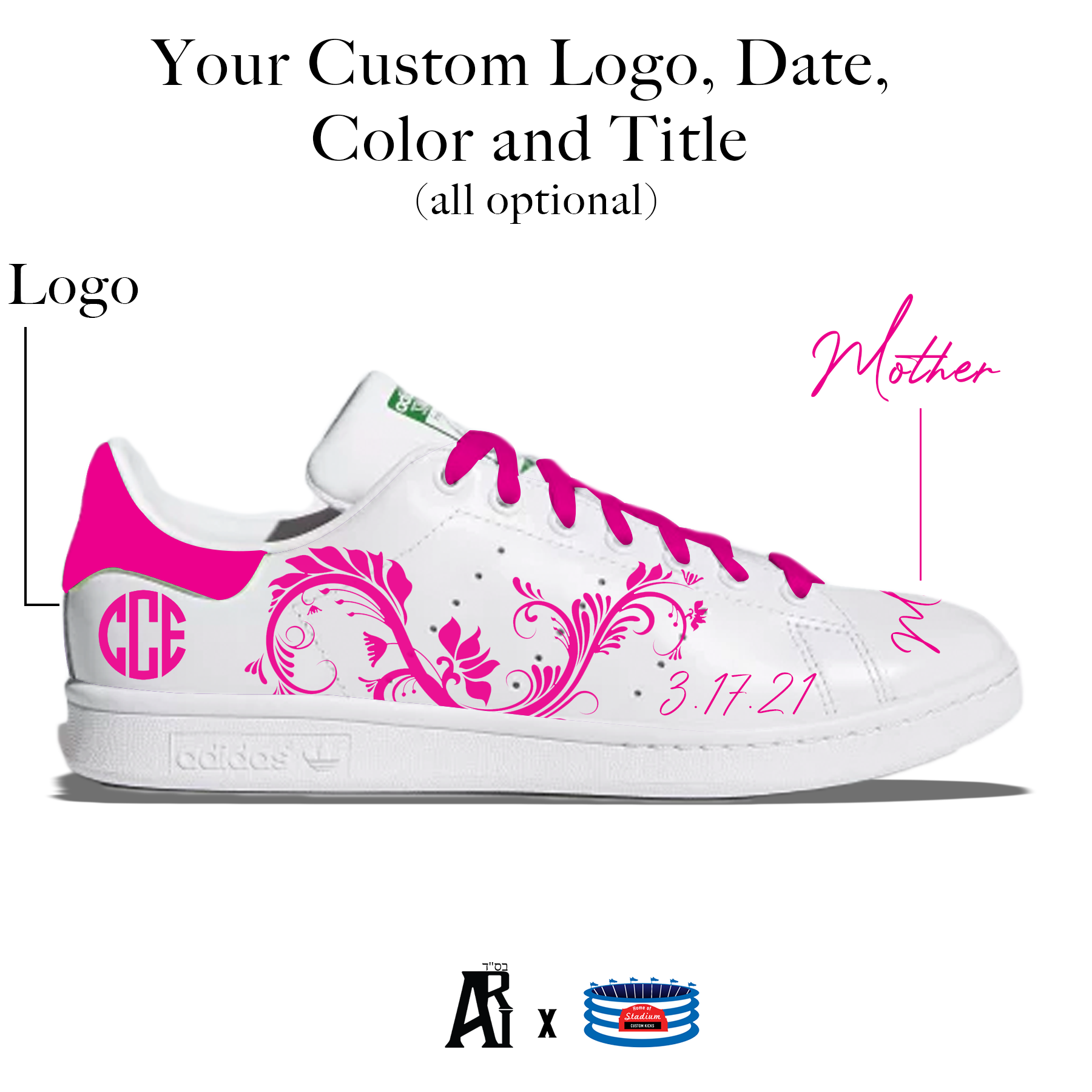 Buitensporig relais hun Floral" Adidas Stan Smith Shoes – Stadium Custom Kicks