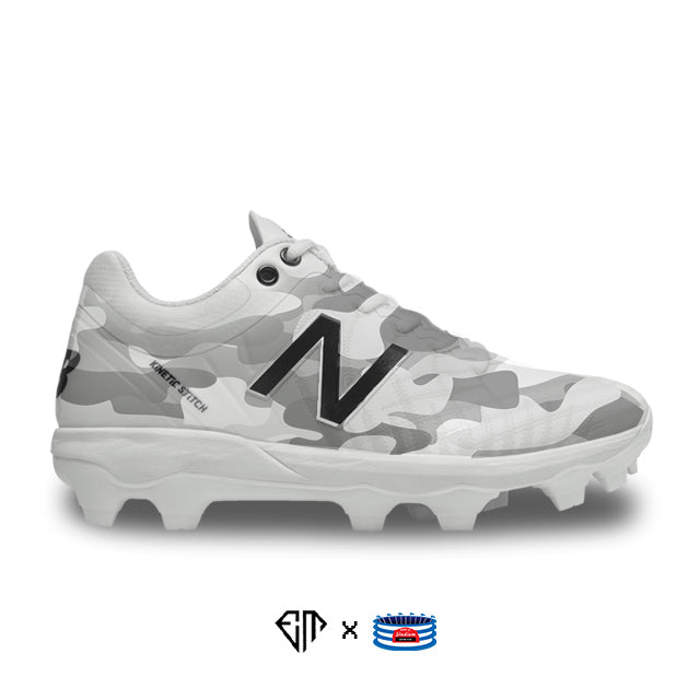 NEW New Balance Gray & White 4040 V5 Metal Baseball hotsell Cleats, Size 5