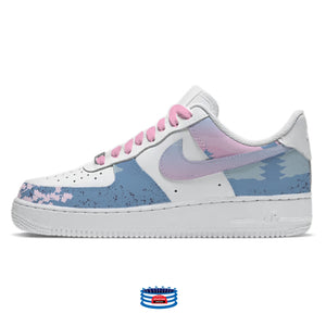 "Japanese Cherry Blossom" Nike Air Force 1 Low Shoes