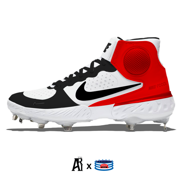 Black Toe Nike Alpha Huarache Elite 3 Mid Cleats Stadium Custom Kicks