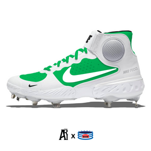 "Retro Green & White" Nike Alpha Huarache Elite 3 Mid Cleats