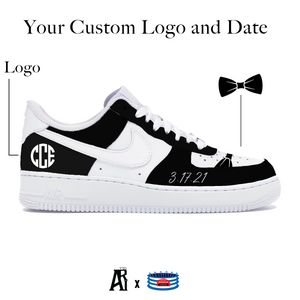 Tuxedo Nike Air Force 1 Low Shoes – Stadium Custom Kicks