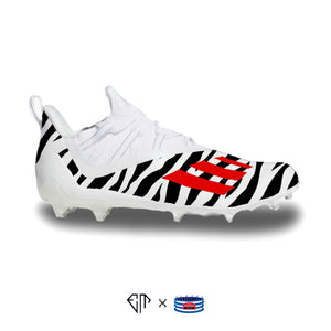 "Zebra" Adidas Adizero 11.0 Football Cleats