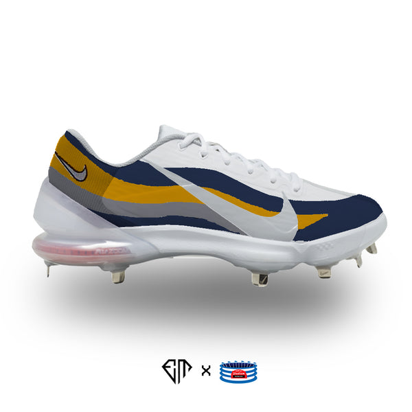 Navy blue and yellow cheap baseball cleats