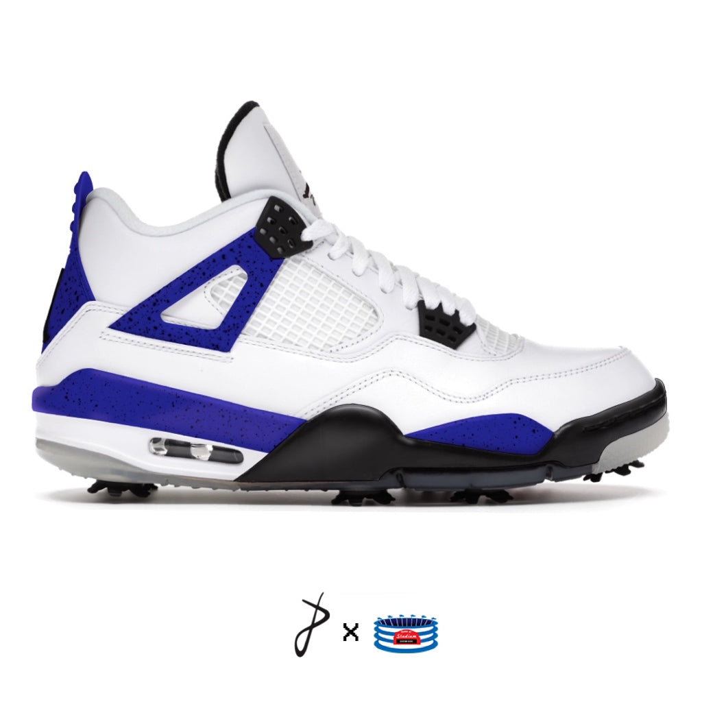 Nike Air Jordan 4 Retro Royal Blue White Sneakers Shoes - Praise
