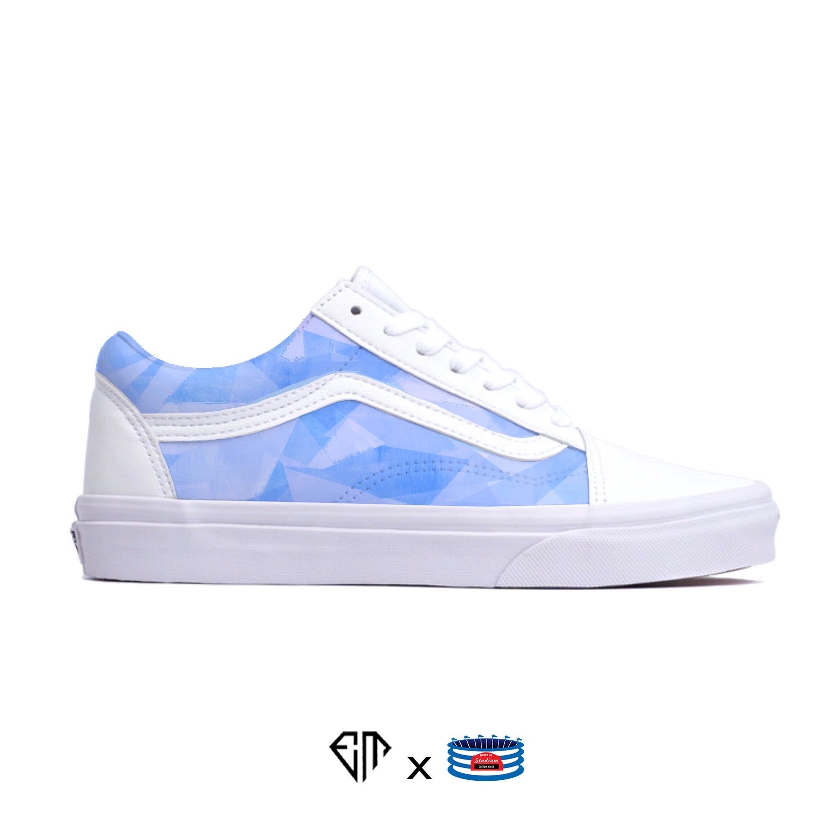 Avenue Neuropati Natura Blue Prism" Vans Canvas Old School Shoes – Stadium Custom Kicks