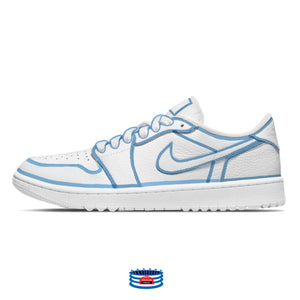 "Carolina Blue Lines" Jordan 1 Golf Shoes