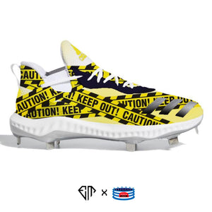 "Caution Tape" Adidas Icon V Bounce Cleats