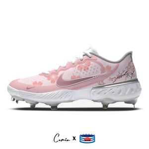 "Cherry Blossom" Nike Alpha Huarache Elite 3 Low Cleats