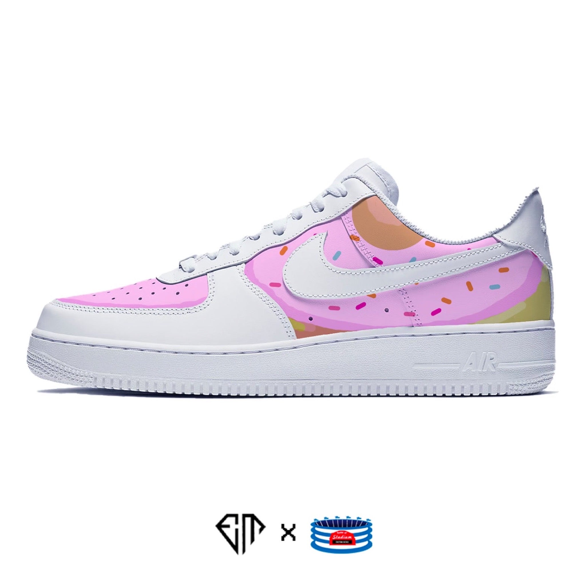 Pink Frosting Sprinkle Donut Nike Air Force 1's – B Street Shoes