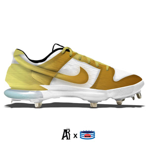 "Gold & White Dunk" Nike Force Zoom Trout 7 Pro Cleats