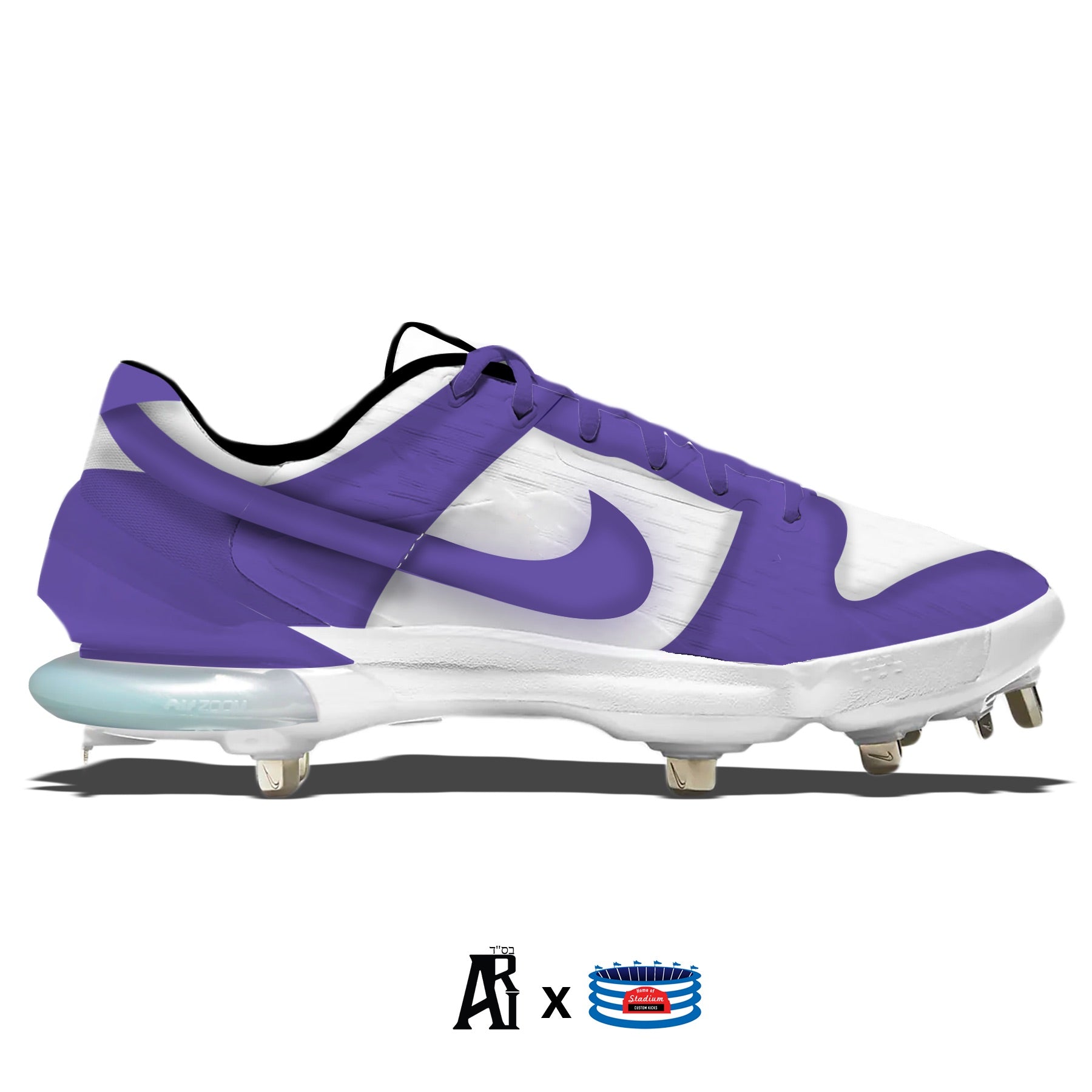 Court Purple Nike Vapor Edge Dunk Cleats – Stadium Custom Kicks