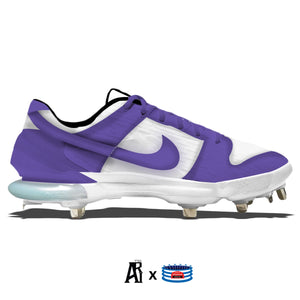 "Purple & White Dunk" Nike Force Zoom Trout 7 Pro Cleats