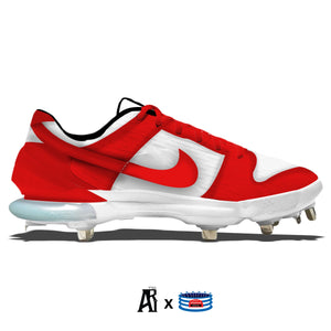 "Red & White Dunk" Nike Force Zoom Trout 7 Pro Cleats