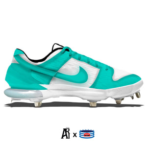 "Teal & White Dunk" Nike Force Zoom Trout 7 Pro Cleats