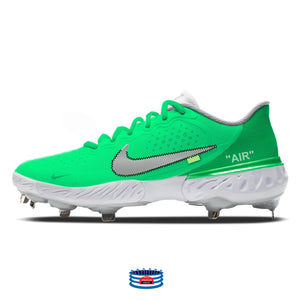 "Green Force OW" Nike Alpha Huarache Elite 3 Low Cleats