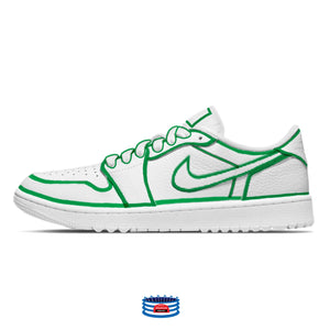 "Green Lines" Jordan 1 Golf Shoes