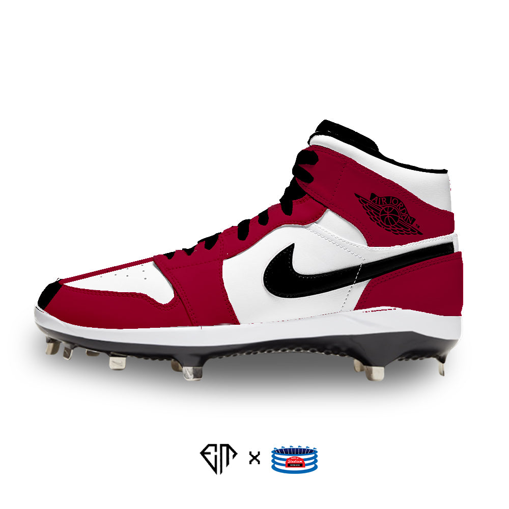 Homage to Home Jordan 1 Retro Cleats Metal Mid Top 8.5