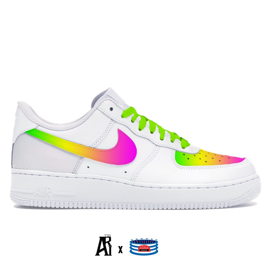 Mini Ticks Rainbow Holographic Custom Shoes Nike Air Force 1 AF1