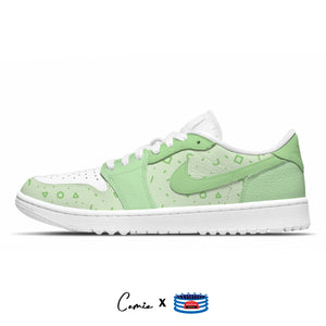 "Pastel Green" Jordan 1 Golf Shoes