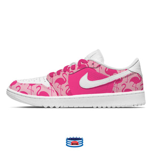 "Pink Flamingos" Jordan 1 Golf Shoes