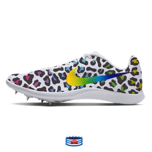 "Rainbow Cheetah" Nike Zoom Rival Track &amp; Field Distance Spikes