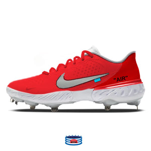 "Red Force OW" Nike Alpha Huarache Elite 3 Low Cleats
