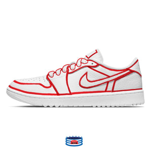 "Red Lines" Jordan 1 Golf Shoes