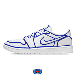 "Royal Blue Lines" Jordan 1 Golf Shoes