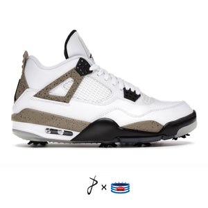 "Stone Cement" Jordan 4 Retro Golf Shoes
