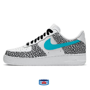 "Teal Elephant" Nike Air Force 1 Low Shoes
